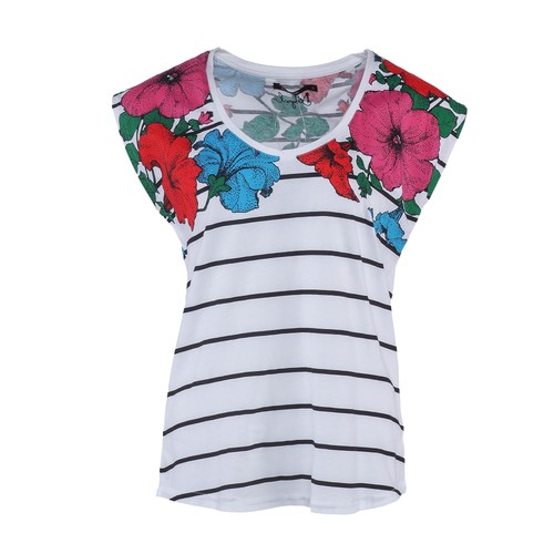 Desigual damen shirt weiß - t-shirt,