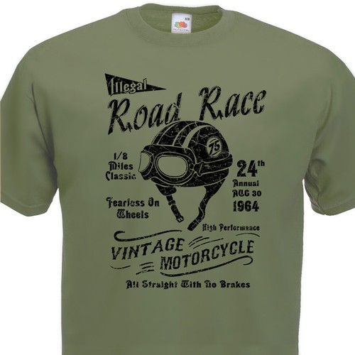 Shirt road race cafe racer - road,